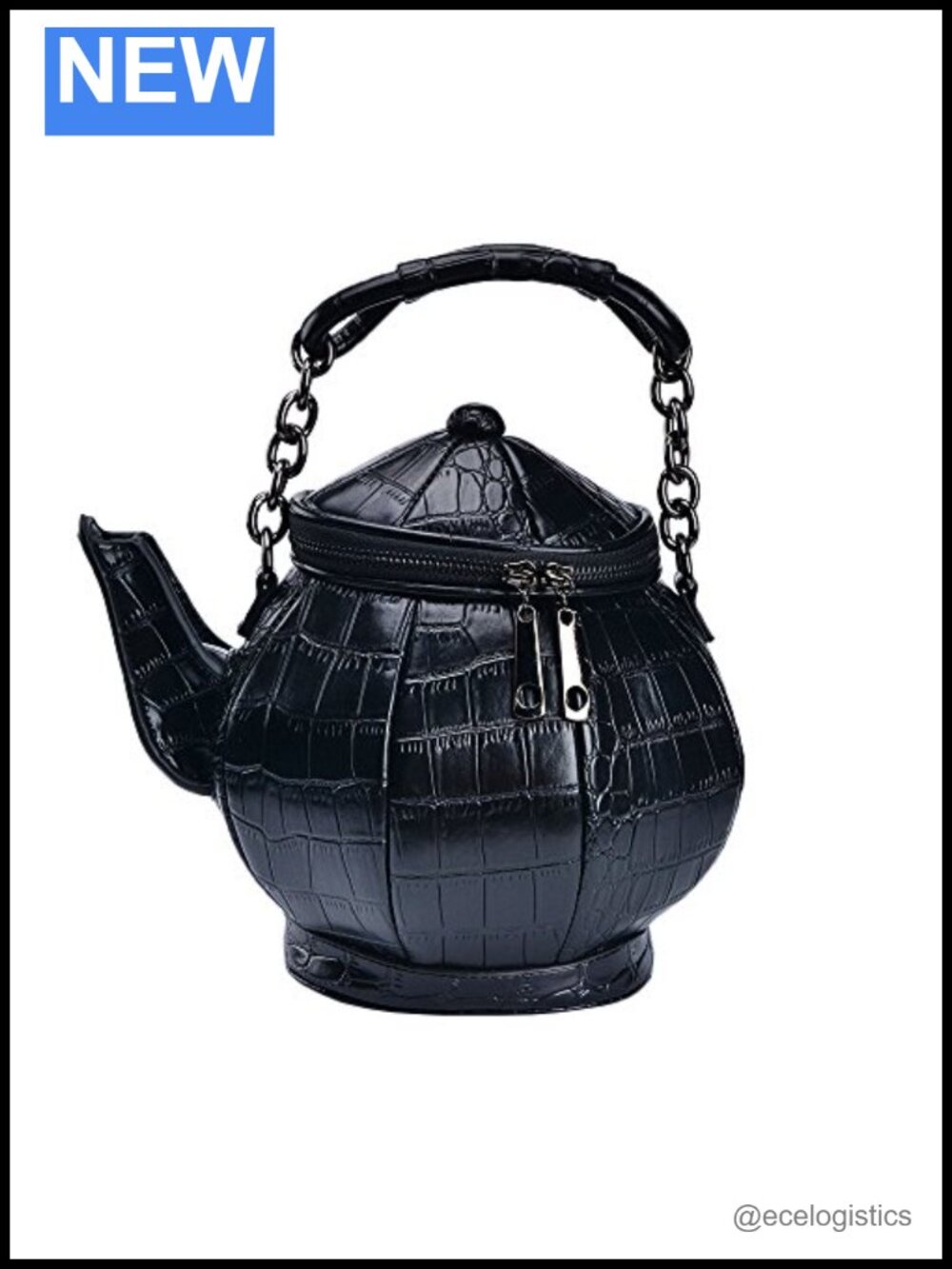 Gothic Teapot Crossbody Bag Women PU Leather Alice Shoulder Purse